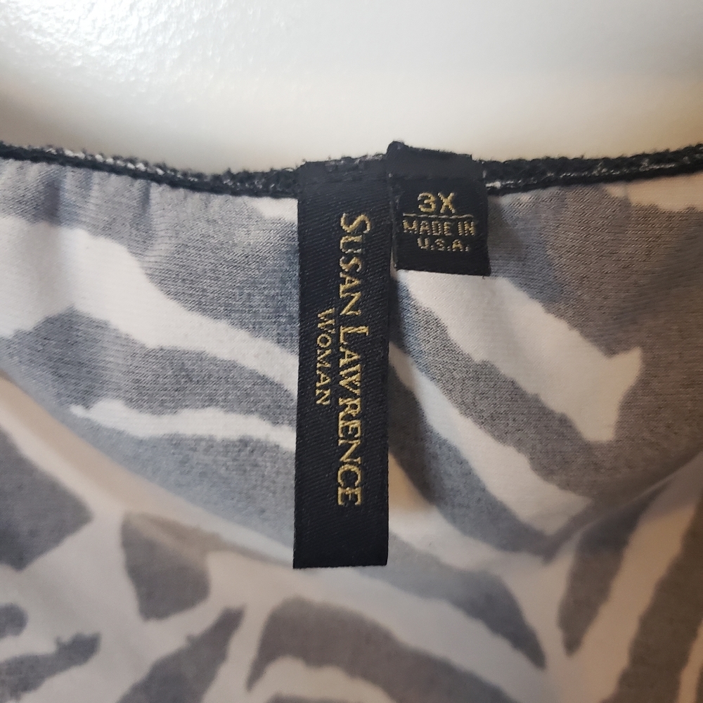 Susan Lawrence Woman Zebra Print Tank Top Shirt - Picture 4 of 5